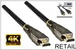 Cavo HDMI premium, da maschio a maschio, DINIC Dubai Range, nero, lunghezza: 10,00 m, confezione